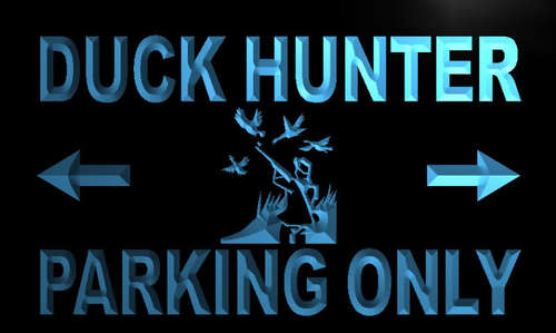 Duck Hunter Parking Only Neon Light Sign